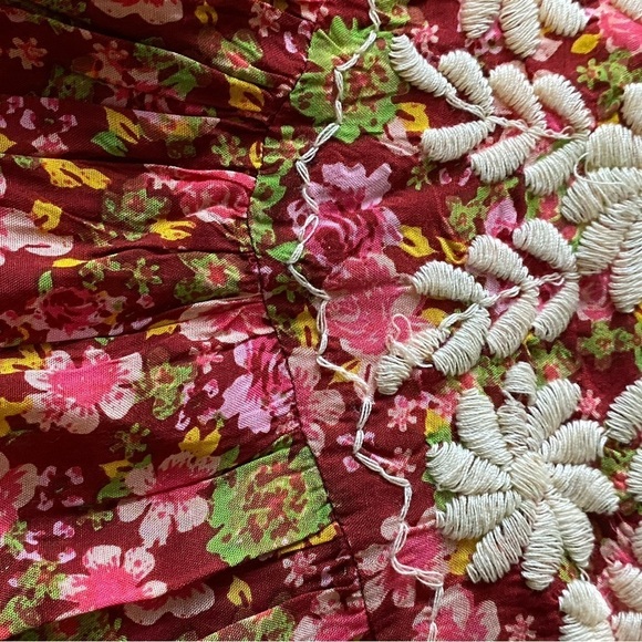 Free People Floral Mini Skirt Embroidered Detail - Picture 5 of 7